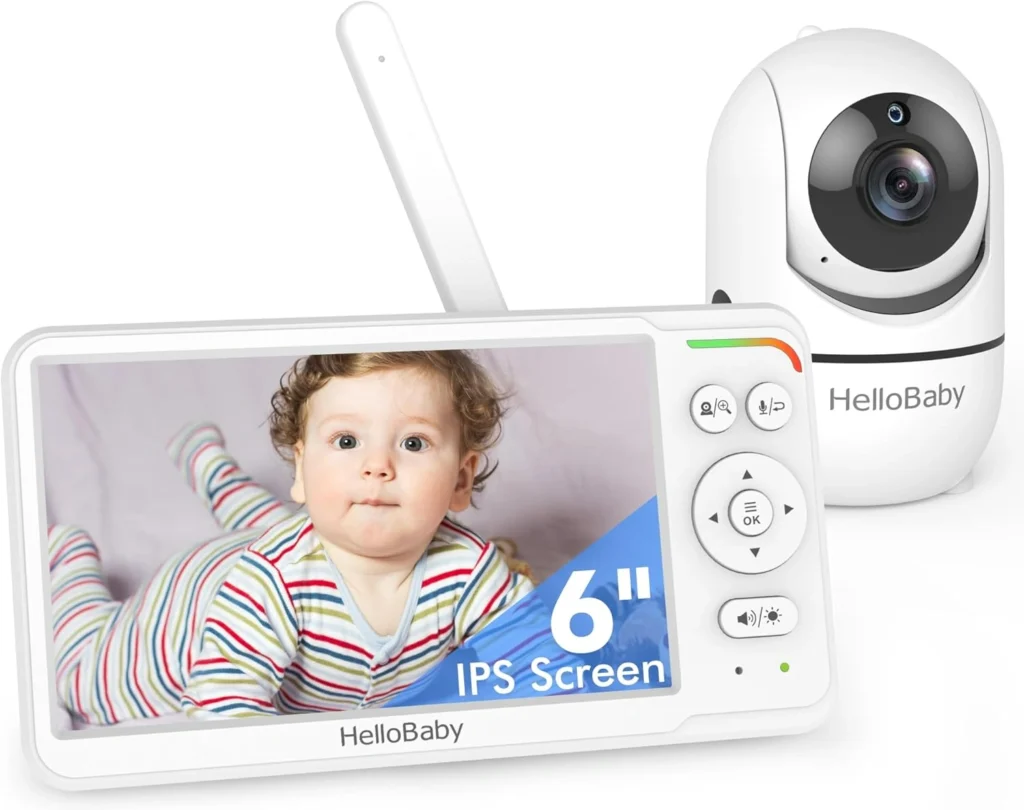 HelloBaby HB6560 Baby Monitor 6" IPS Screen,