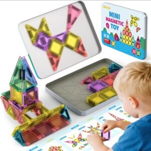 Gemmicc Magnetic Tiles Deluxe 136 PCS – Creative Building & STEM Learning smart play for kids